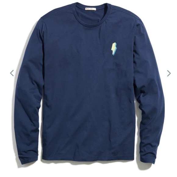 Long Sleeve Graphic Tee in Black Iris Bolt - Picture 2 of 6